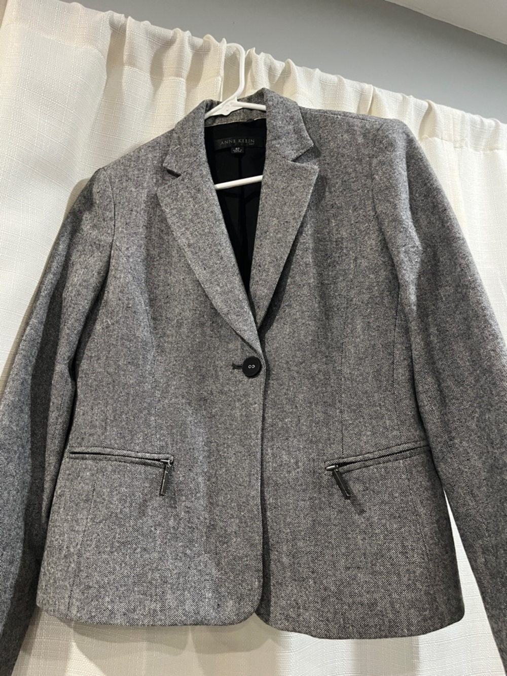 Anne Klein Gray Weave Blazer